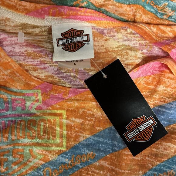 Harley Davidson Burnout Shirt Sublimated Tee Smoky Mountain TN Size L NEW - Picture 7 of 8